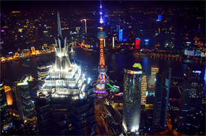 Shanghai night view shooting location